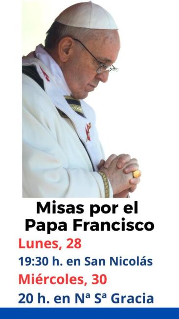 Misas oir el Papa Francisco